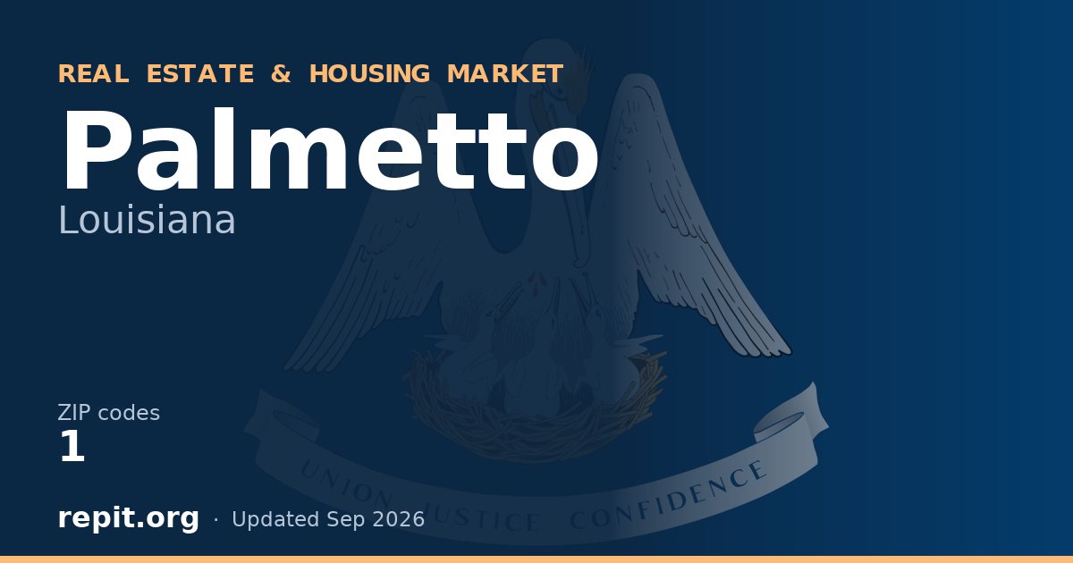 Palmetto, LA real estate and housing market — 1 ZIP code
