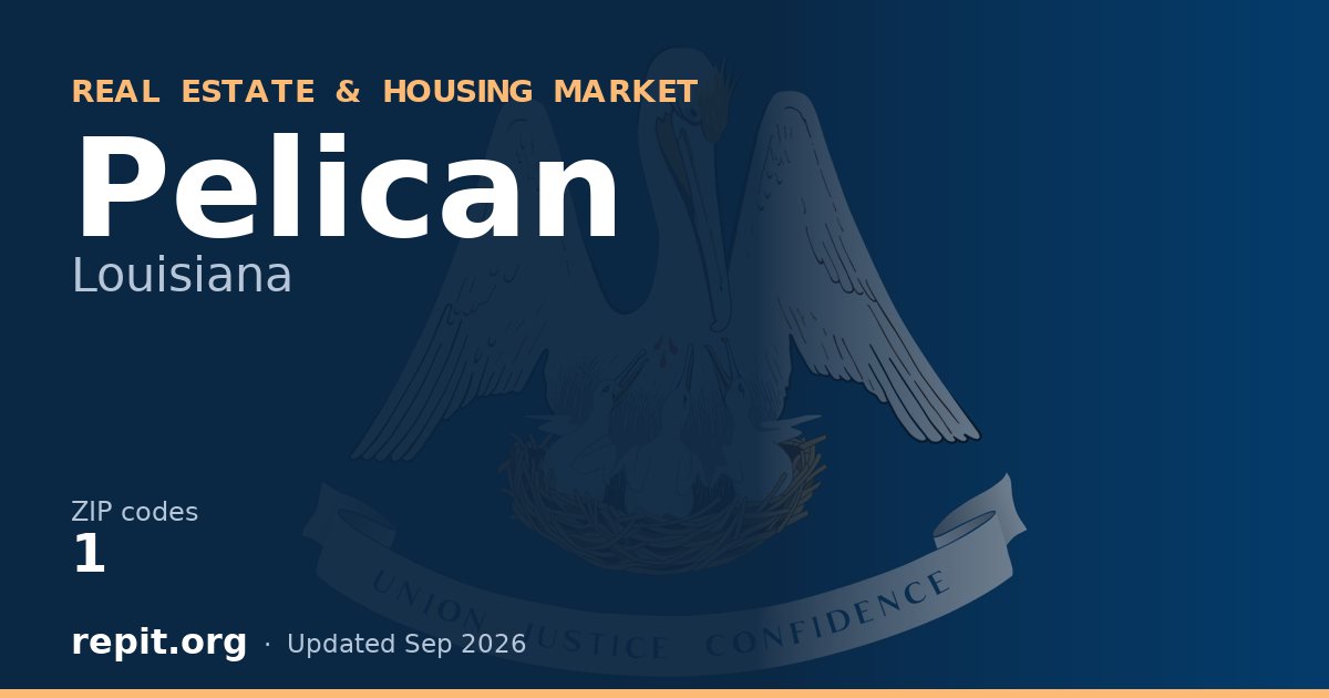 Pelican, LA real estate and housing market — 1 ZIP code