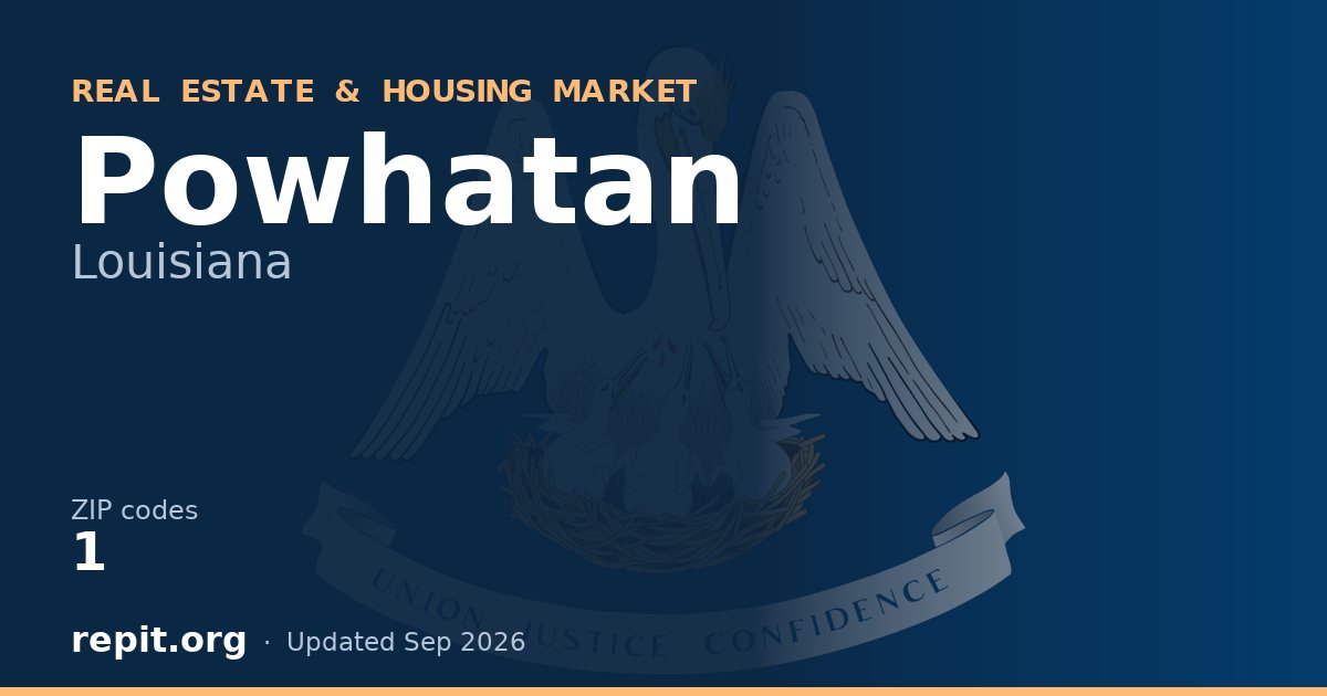 Powhatan, LA real estate and housing market — 1 ZIP code