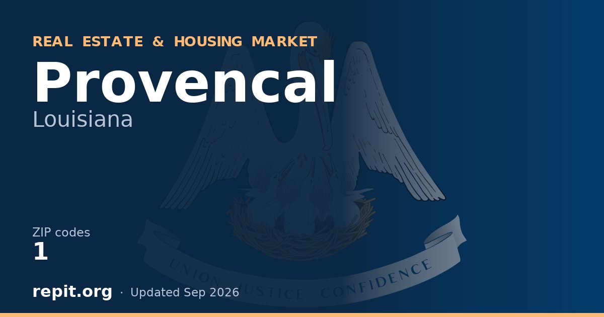 Provencal, LA real estate and housing market — 1 ZIP code