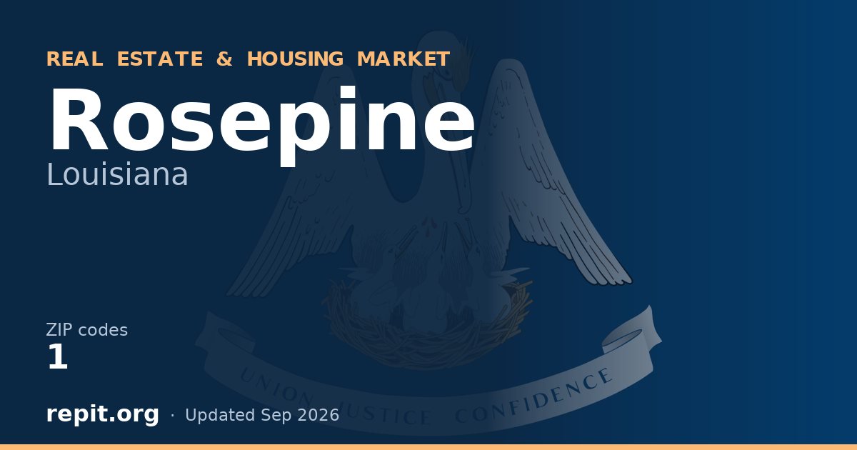 Rosepine, LA real estate and housing market — 1 ZIP code