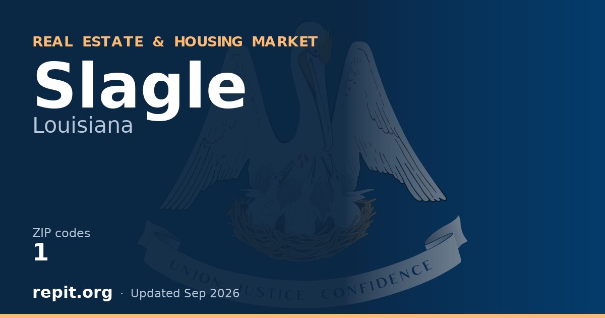Slagle, LA real estate and housing market — 1 ZIP code