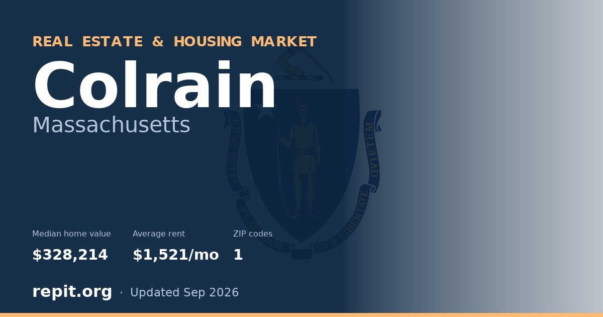 Colrain, MA real estate and housing market — median home value $328,214, average rent $1,521/mo, 1 ZIP code