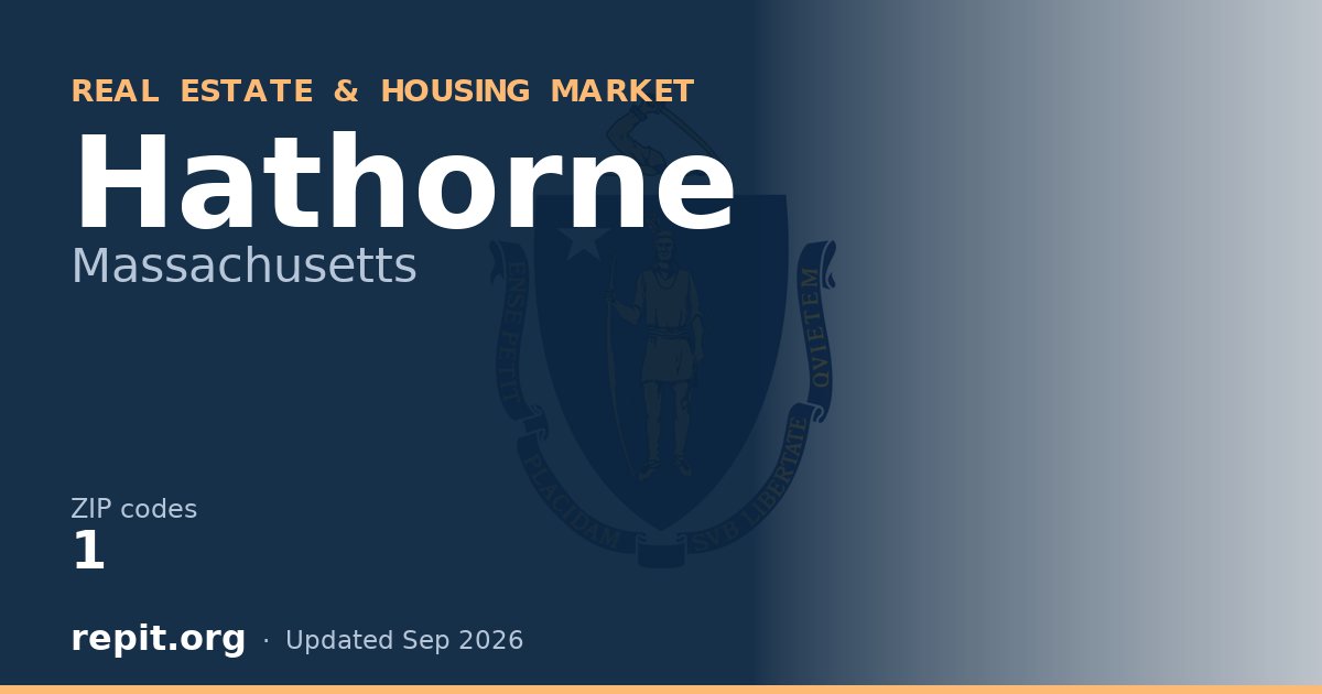 Hathorne, MA real estate and housing market — 1 ZIP code