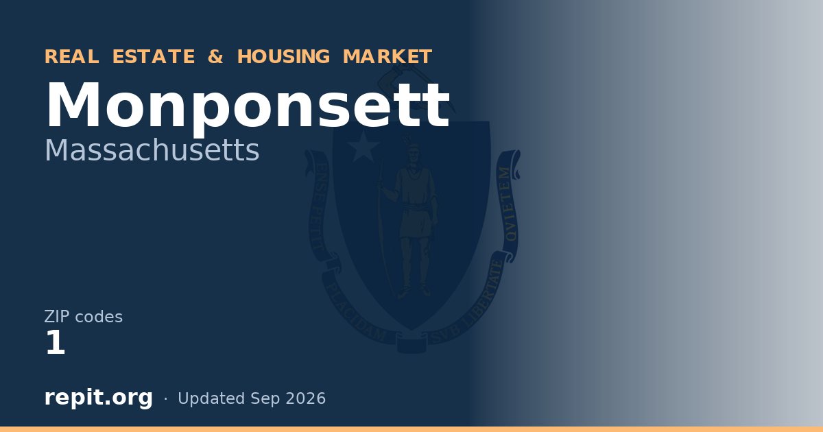 Monponsett, MA real estate and housing market — 1 ZIP code