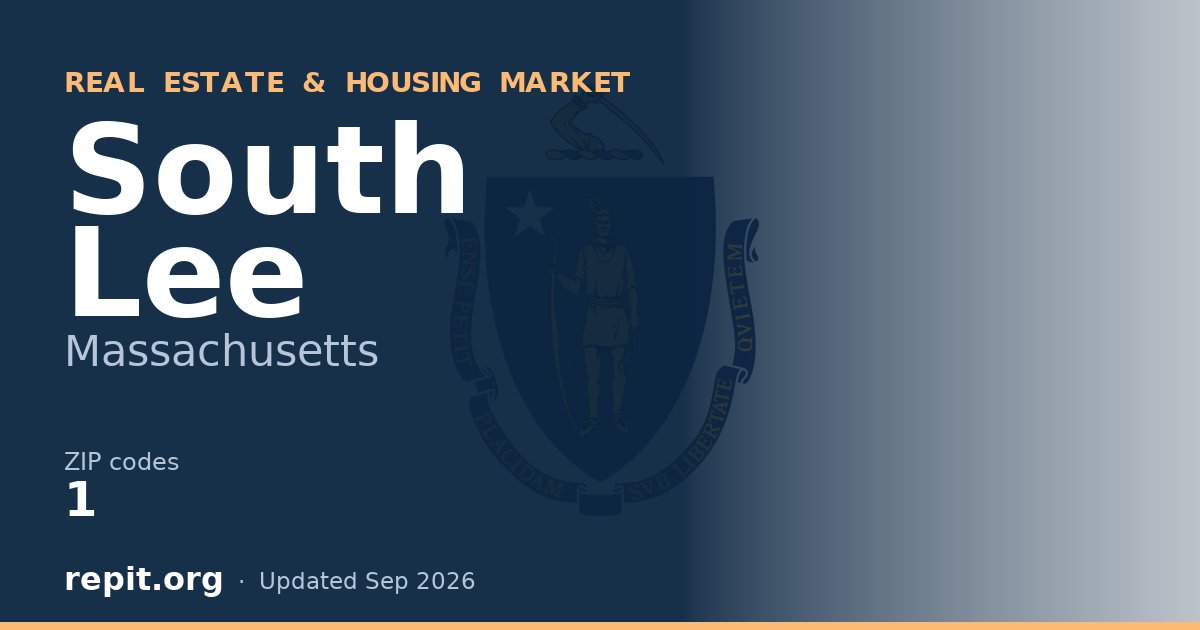 South Lee, MA real estate and housing market — 1 ZIP code