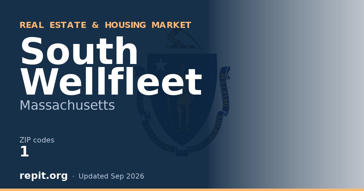 South Wellfleet, MA real estate and housing market — 1 ZIP code