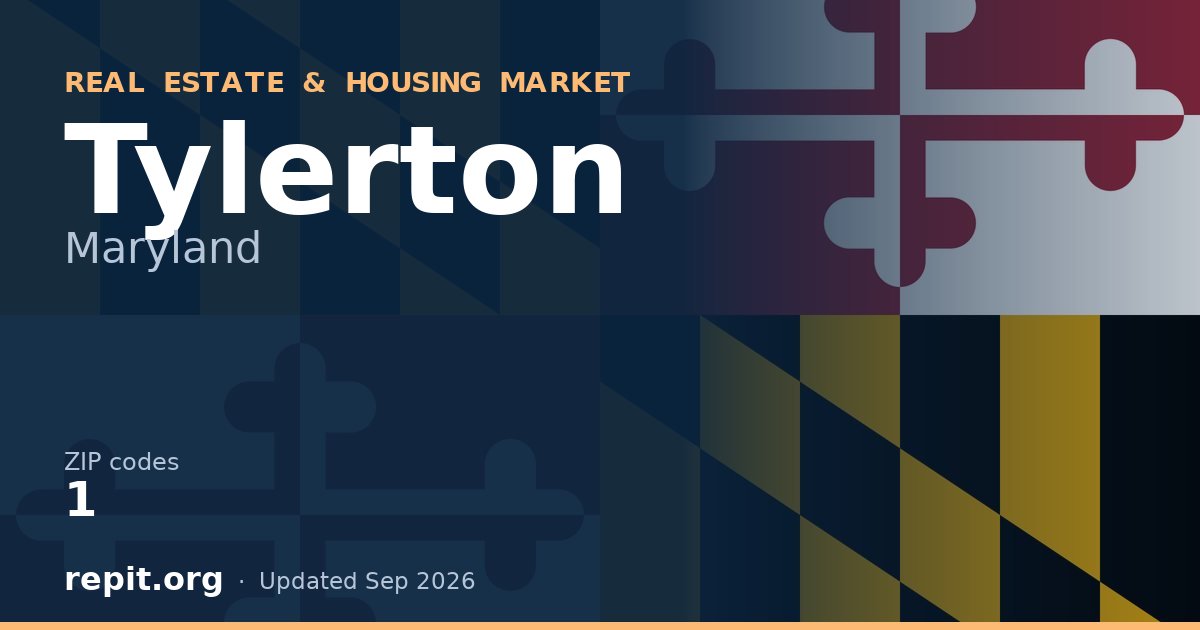 Tylerton, MD real estate and housing market — 1 ZIP code