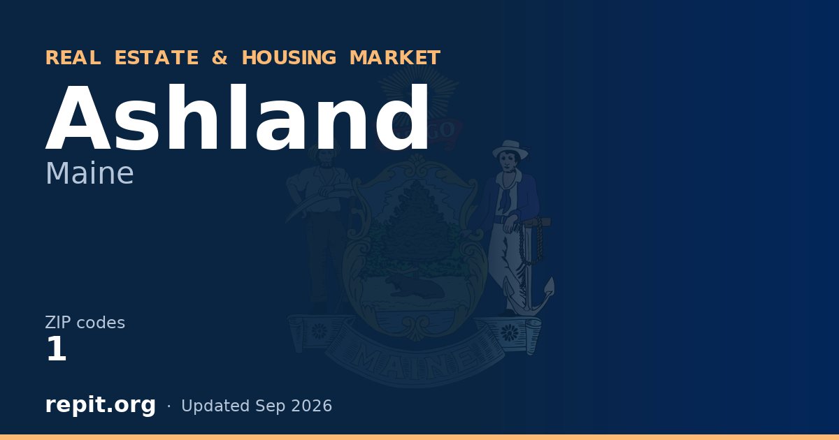 Ashland, ME real estate and housing market — 1 ZIP code