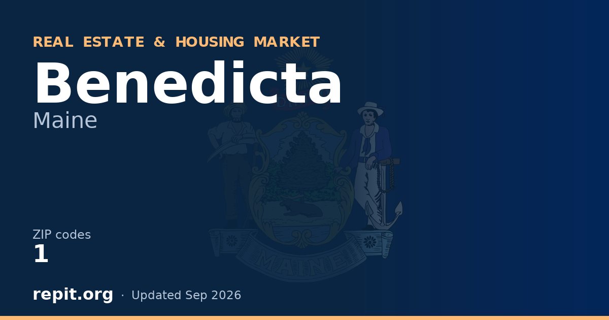 Benedicta, ME real estate and housing market — 1 ZIP code