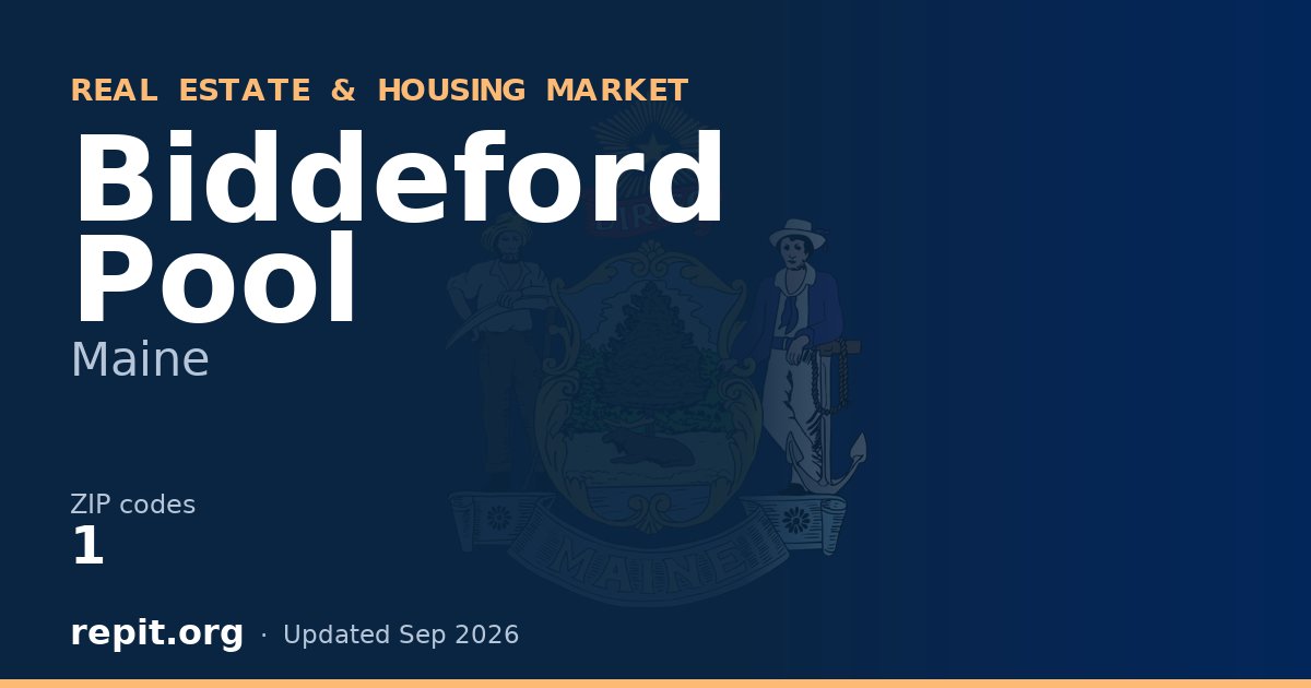 Biddeford Pool, ME real estate and housing market — 1 ZIP code