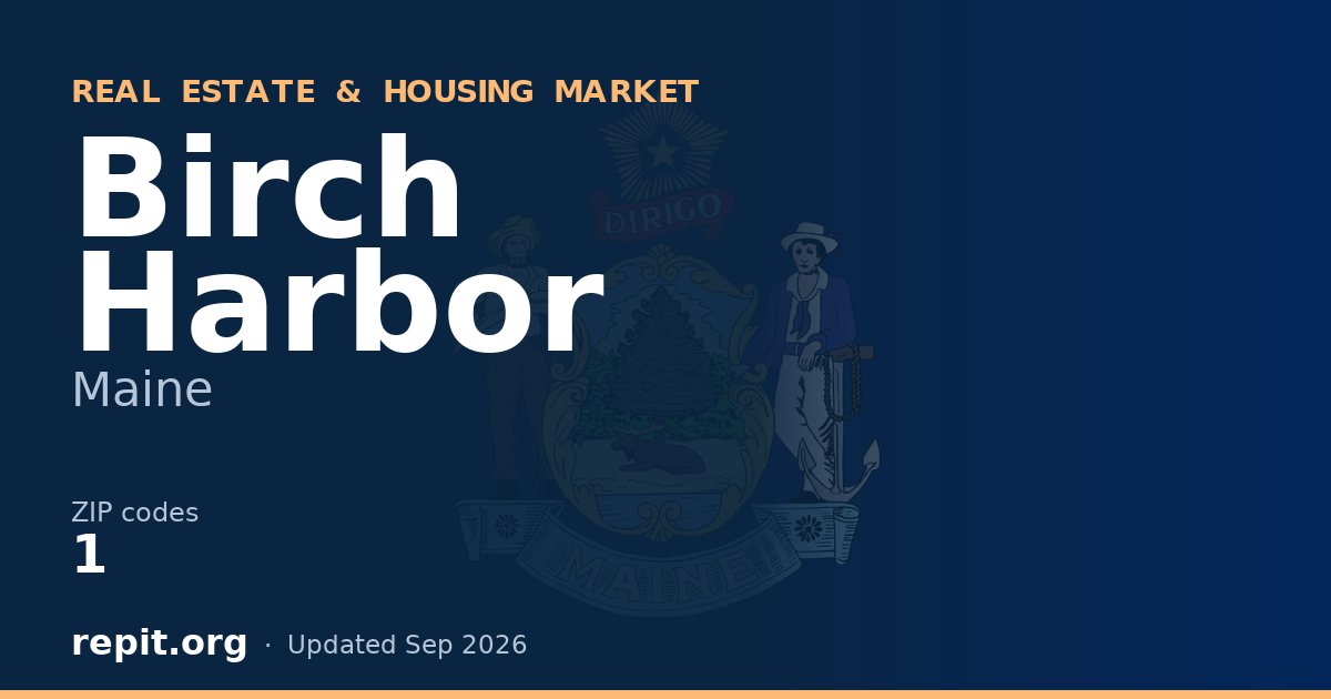 Birch Harbor, ME real estate and housing market — 1 ZIP code