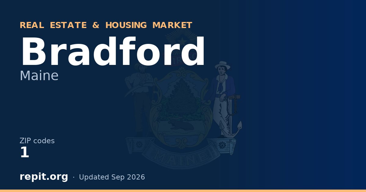 Bradford, ME real estate and housing market — 1 ZIP code