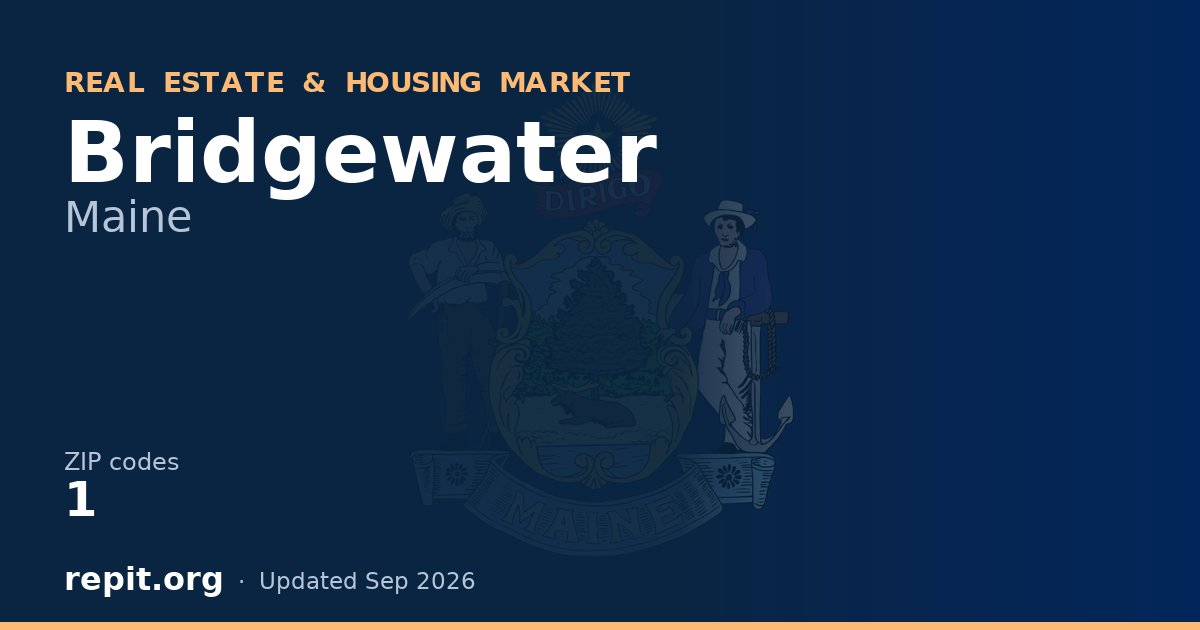 Bridgewater, ME real estate and housing market — 1 ZIP code