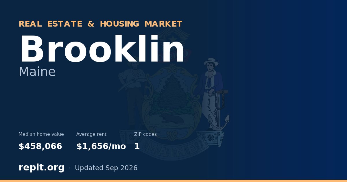 Brooklin, ME real estate and housing market — median home value $458,066, average rent $1,656/mo, 1 ZIP code