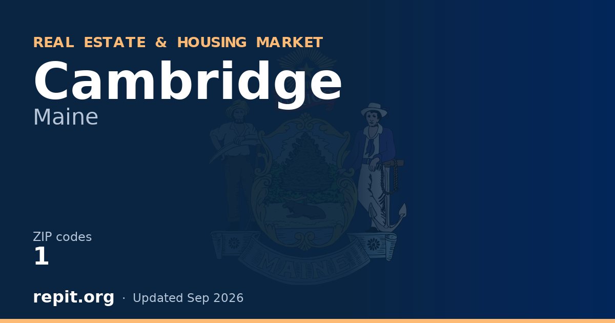 Cambridge, ME real estate and housing market — 1 ZIP code