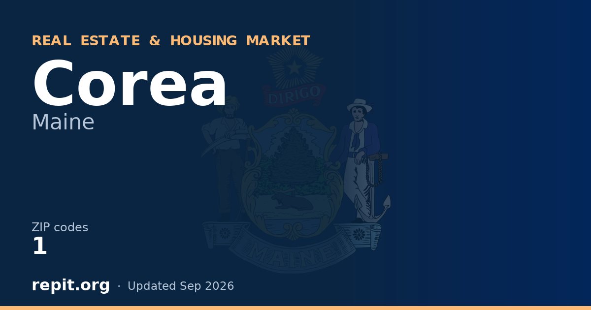 Corea, ME real estate and housing market — 1 ZIP code