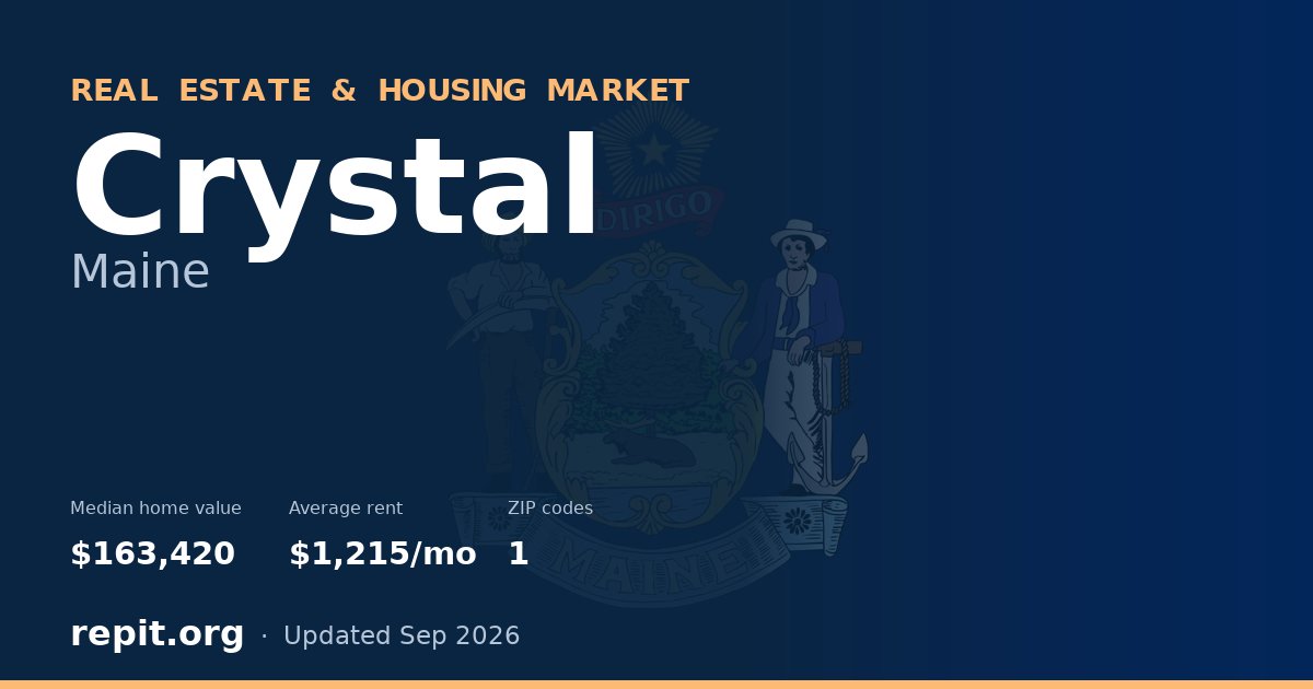 Crystal, ME real estate and housing market — median home value $163,420, average rent $1,215/mo, 1 ZIP code