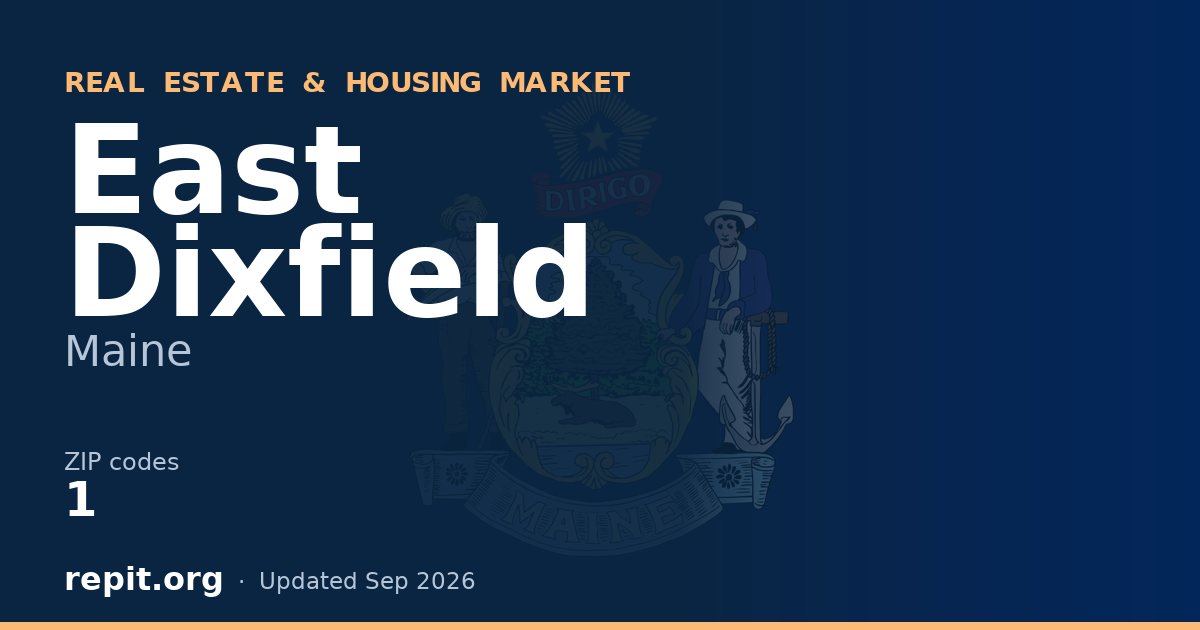 East Dixfield, ME real estate and housing market — 1 ZIP code