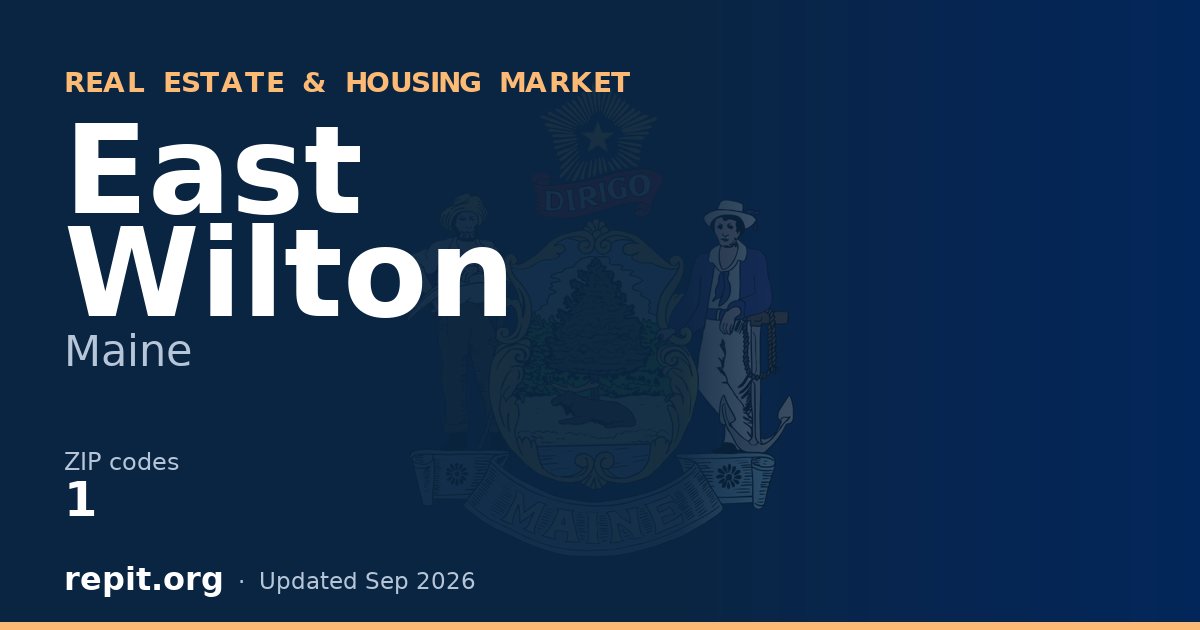 East Wilton, ME real estate and housing market — 1 ZIP code