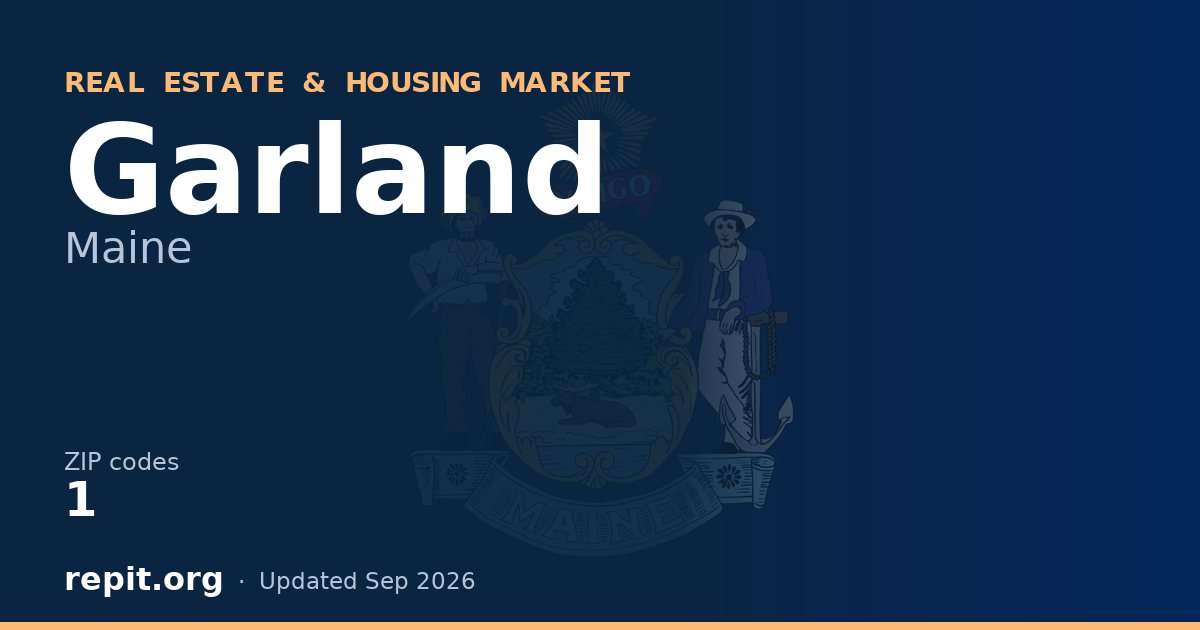 Garland, ME real estate and housing market — 1 ZIP code