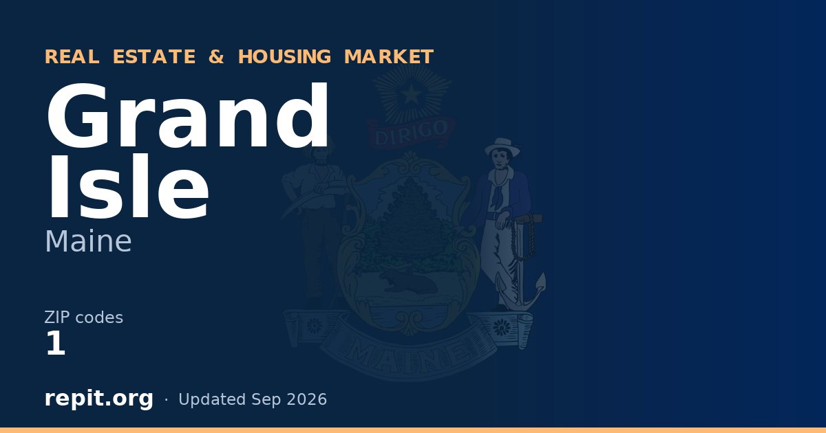 Grand Isle, ME real estate and housing market — 1 ZIP code