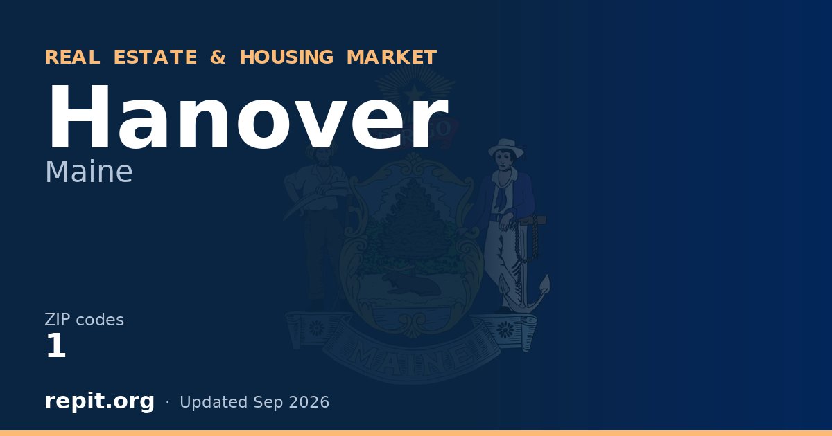 Hanover, ME real estate and housing market — 1 ZIP code