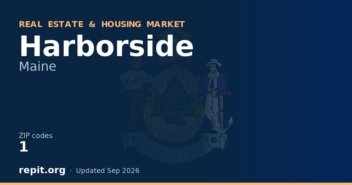 Harborside, ME real estate and housing market — 1 ZIP code
