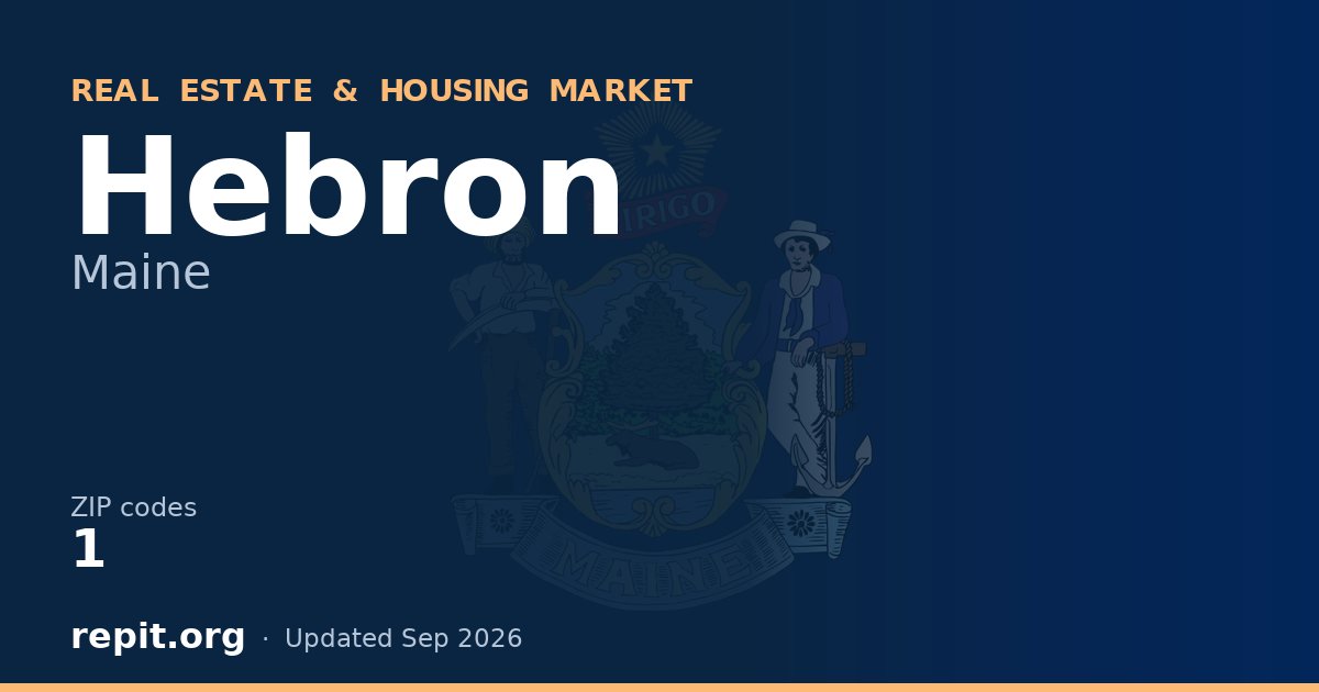 Hebron, ME real estate and housing market — 1 ZIP code
