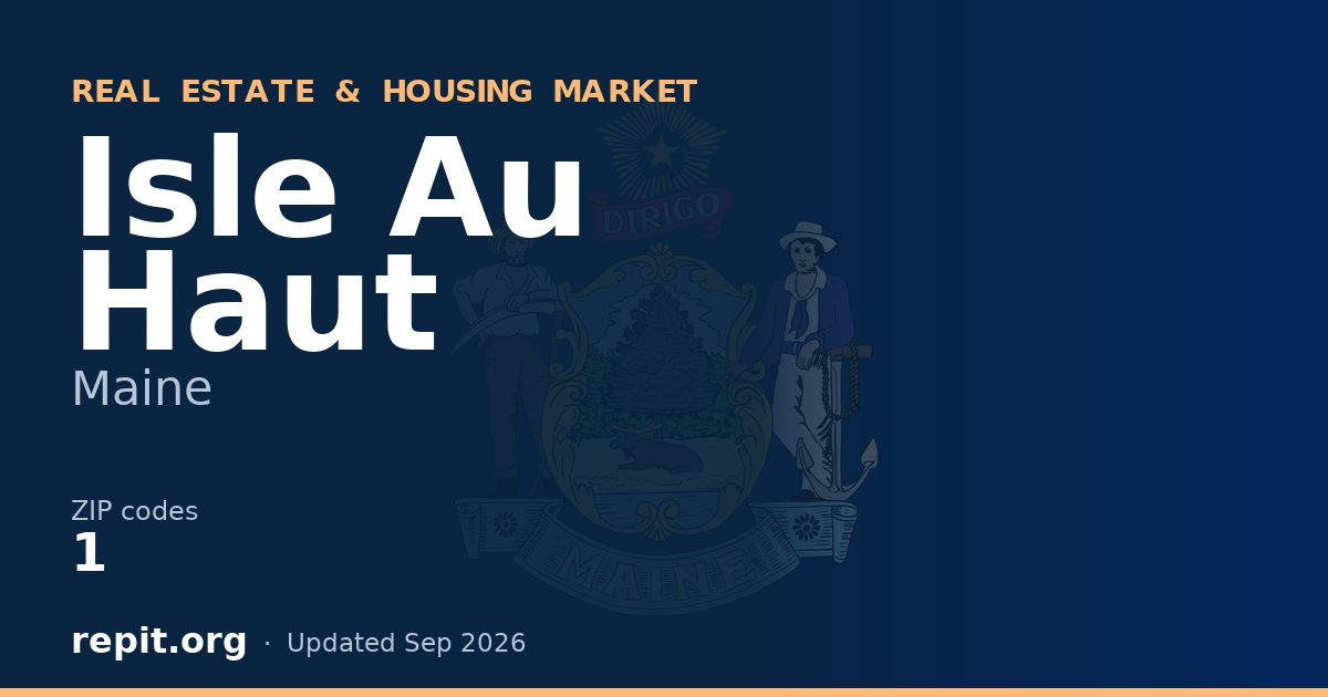 Isle Au Haut, ME real estate and housing market — 1 ZIP code