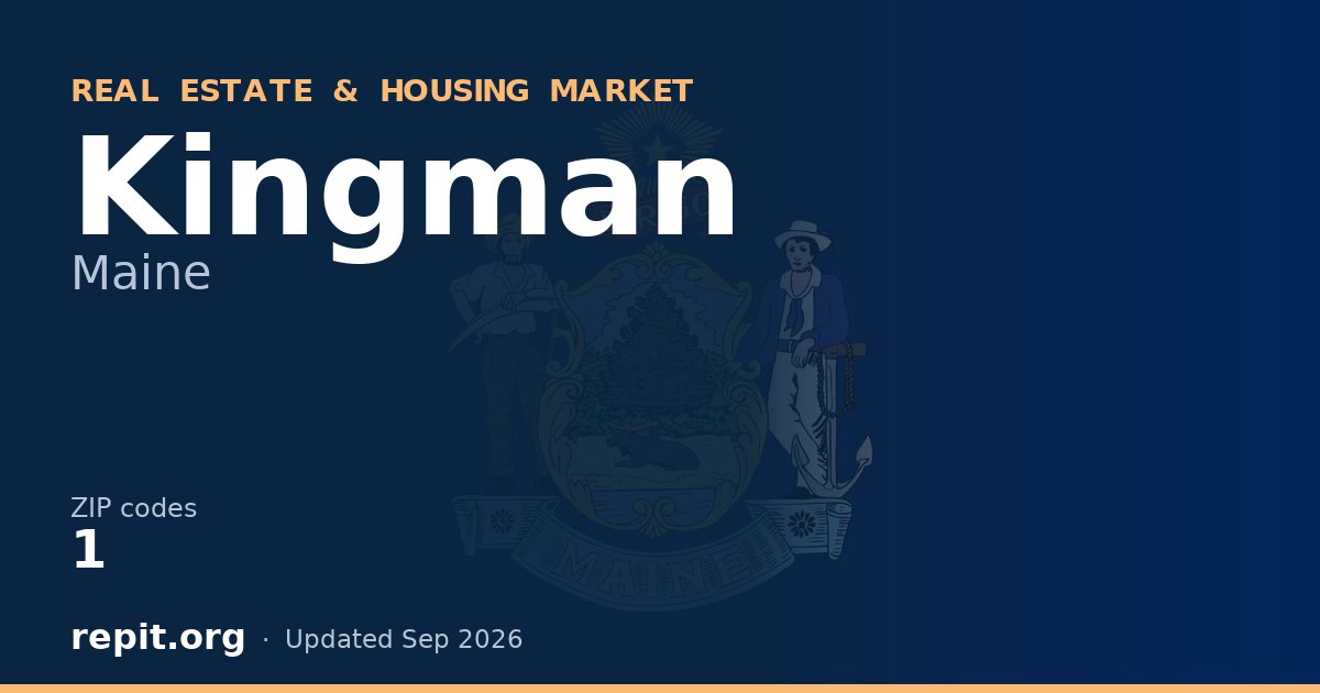 Kingman, ME real estate and housing market — 1 ZIP code