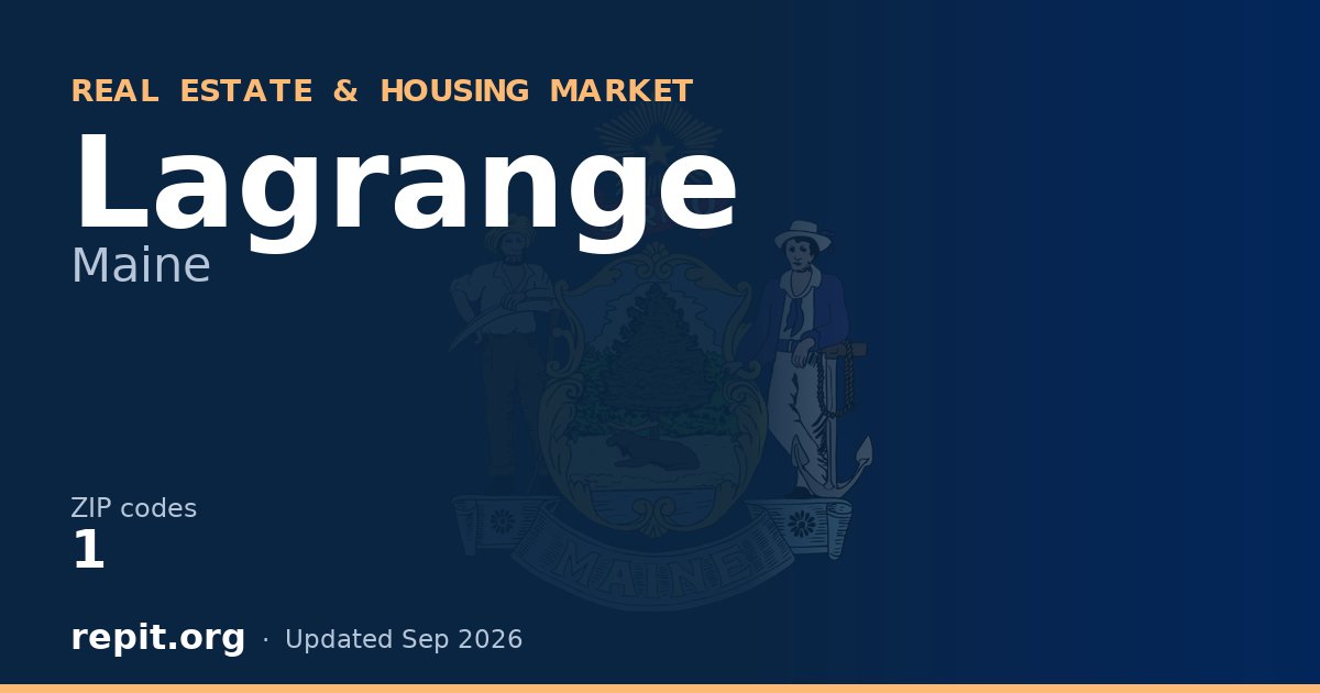 Lagrange, ME real estate and housing market — 1 ZIP code