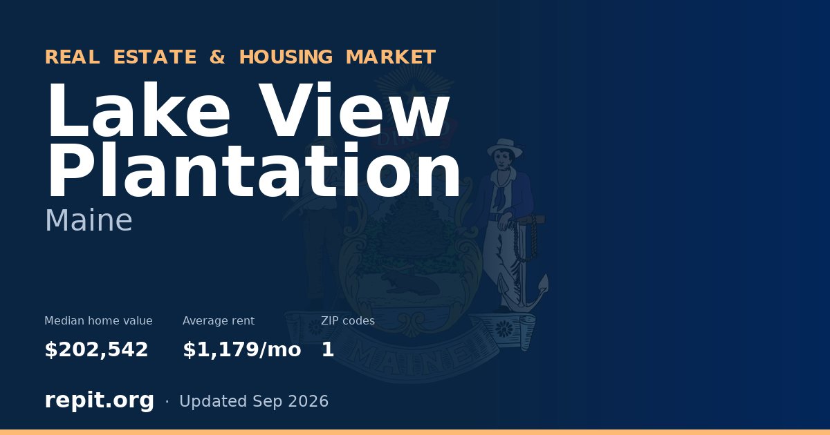 Lake View Plantation, ME real estate and housing market — median home value $202,542, average rent $1,179/mo, 1 ZIP code