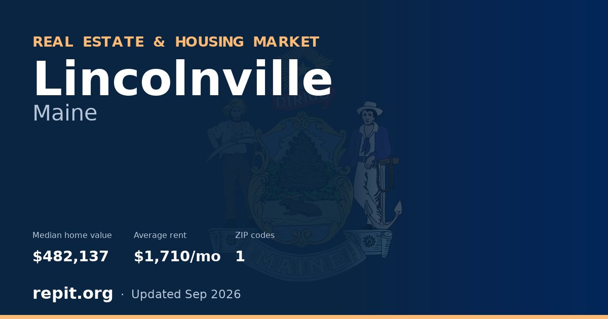 Lincolnville, ME real estate and housing market — median home value $482,137, average rent $1,710/mo, 1 ZIP code