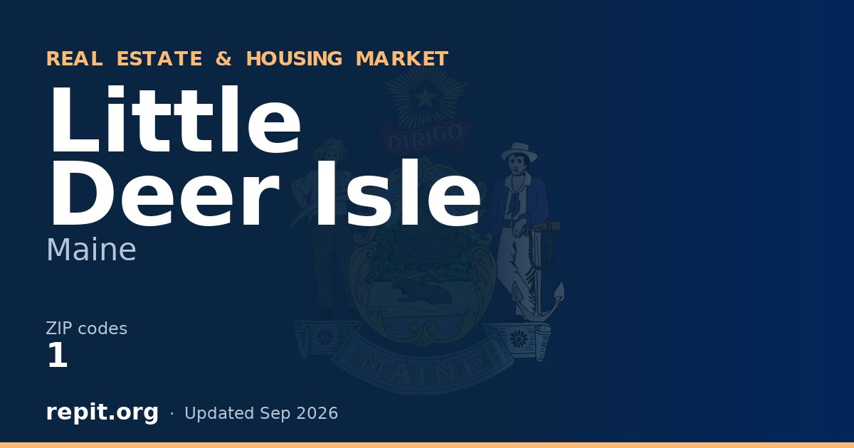 Little Deer Isle, ME real estate and housing market — 1 ZIP code