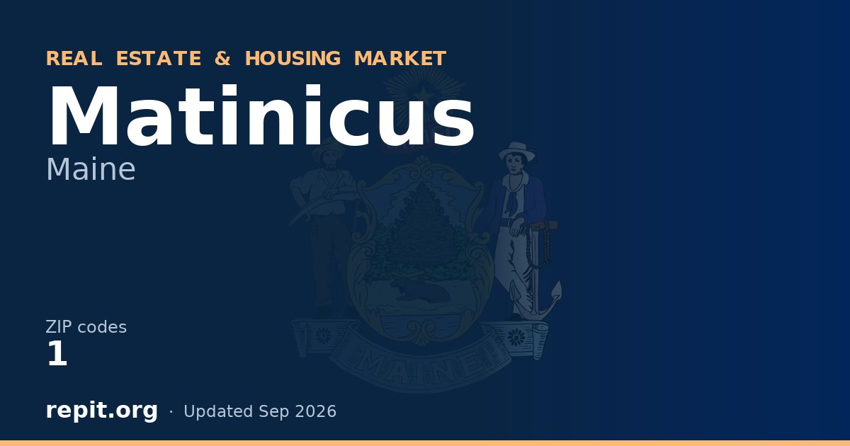 Matinicus, ME real estate and housing market — 1 ZIP code