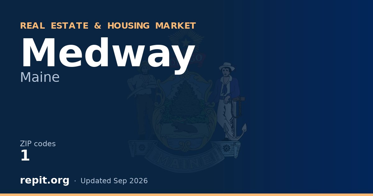 Medway, ME real estate and housing market — 1 ZIP code