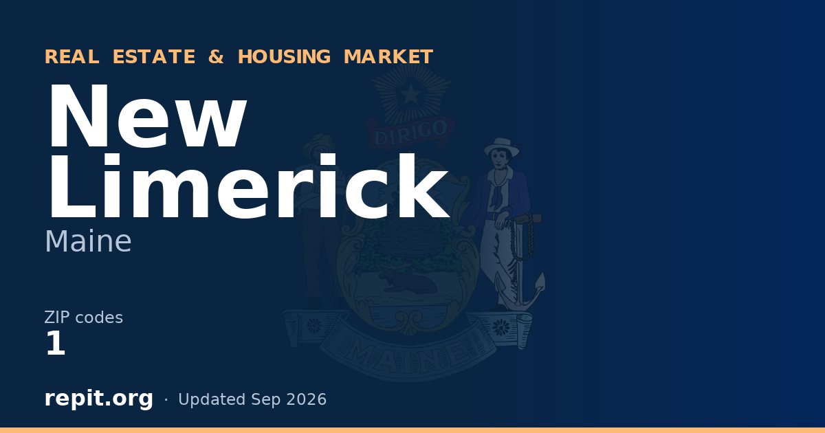 New Limerick, ME real estate and housing market — 1 ZIP code
