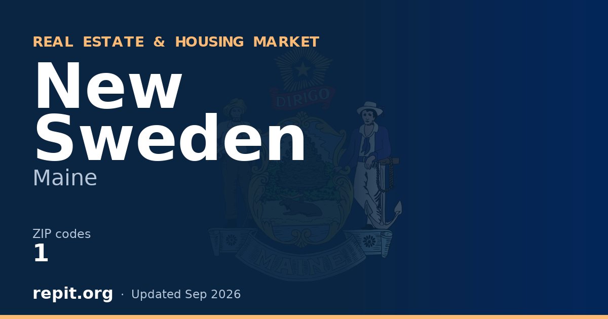 New Sweden, ME real estate and housing market — 1 ZIP code