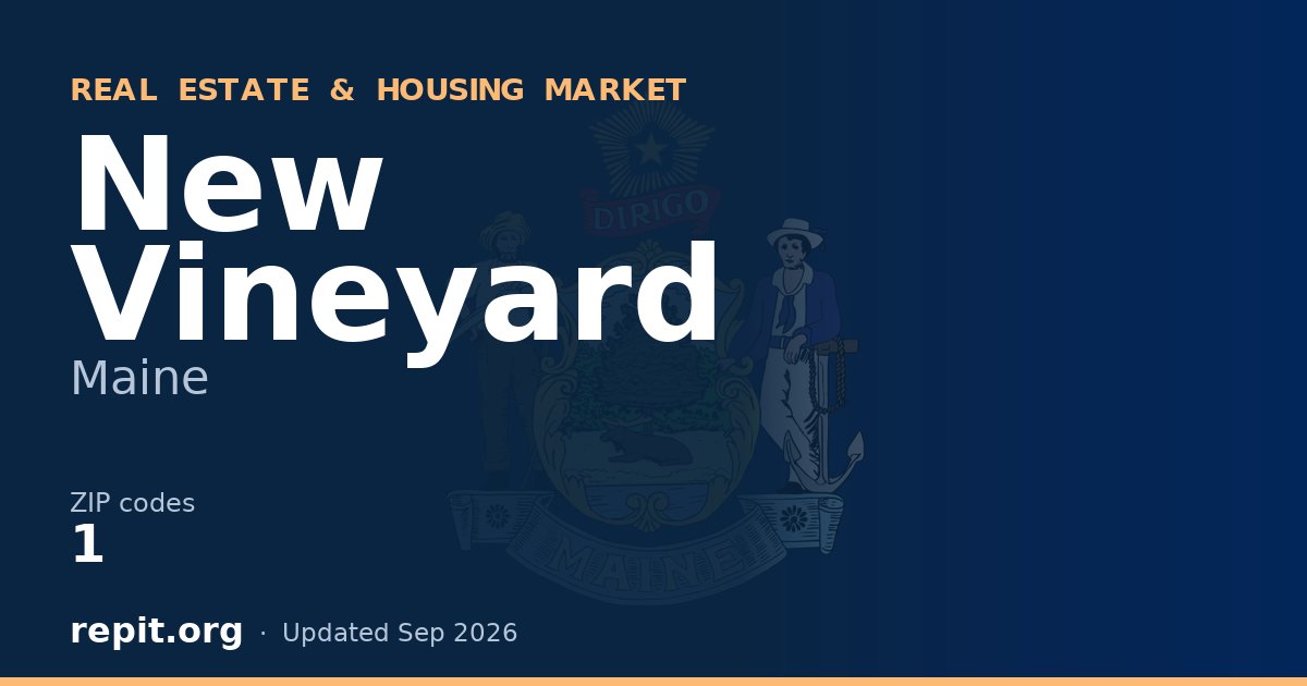 New Vineyard, ME real estate and housing market — 1 ZIP code