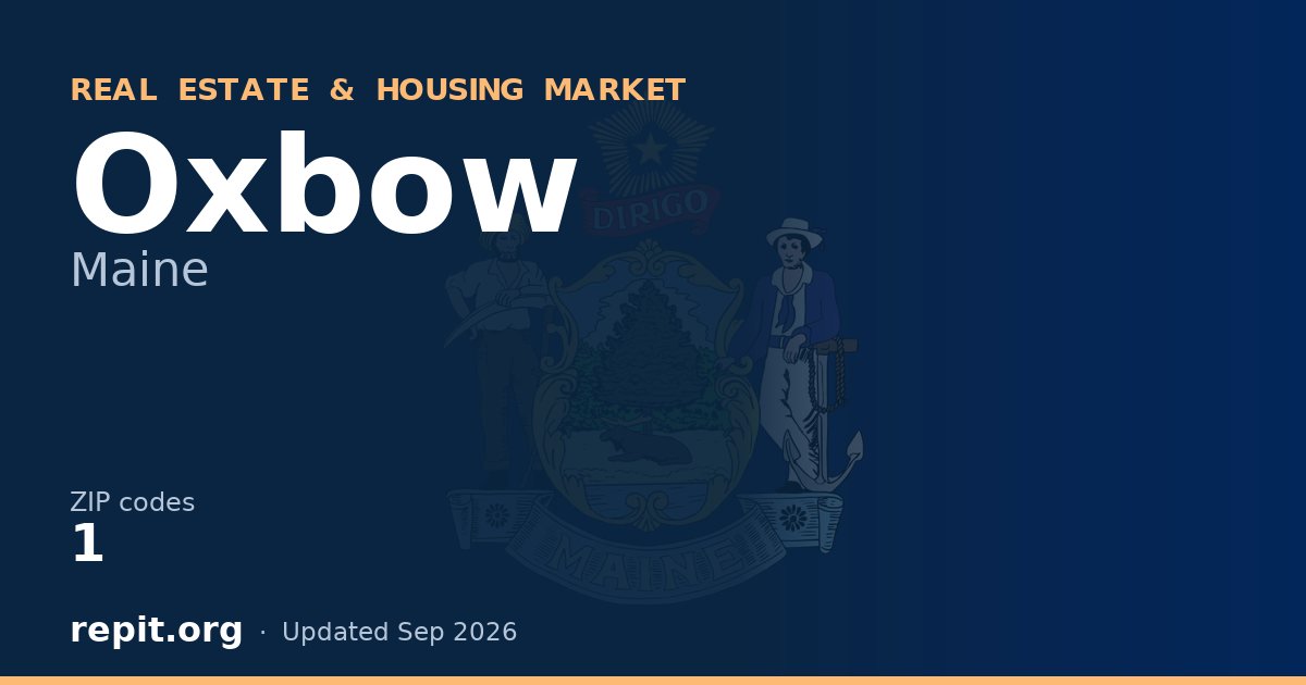 Oxbow, ME real estate and housing market — 1 ZIP code