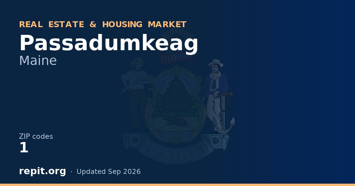 Passadumkeag, ME real estate and housing market — 1 ZIP code