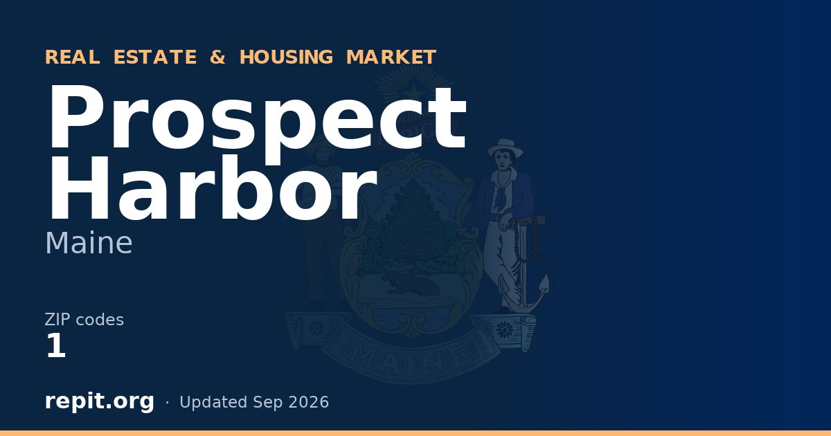 Prospect Harbor, ME real estate and housing market — 1 ZIP code