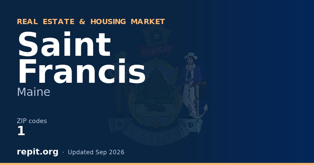 Saint Francis, ME real estate and housing market — 1 ZIP code