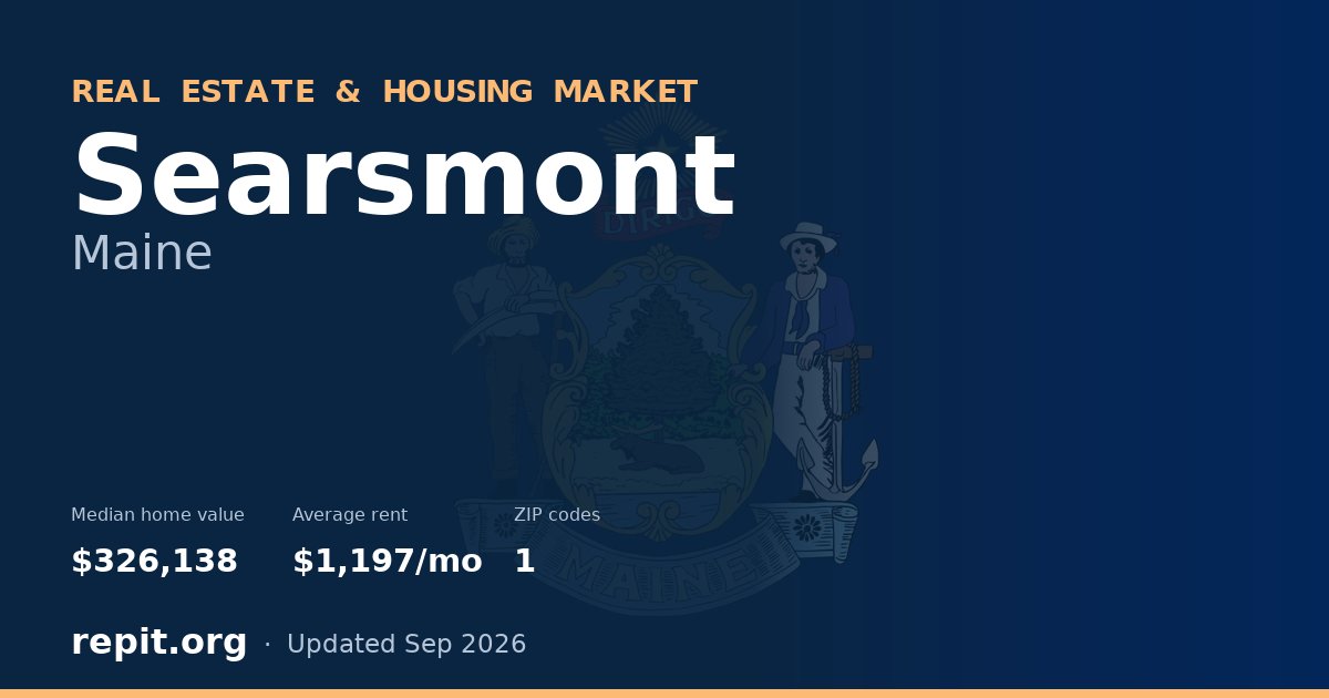 Searsmont, ME real estate and housing market — median home value $326,138, average rent $1,197/mo, 1 ZIP code