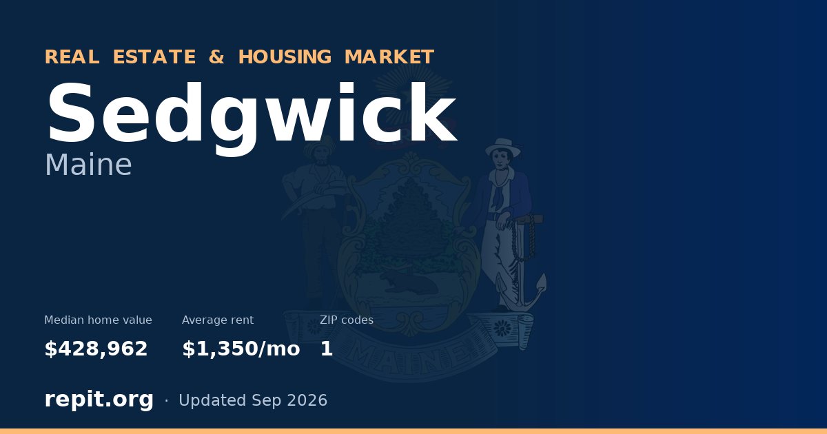 Sedgwick, ME real estate and housing market — median home value $428,962, average rent $1,350/mo, 1 ZIP code