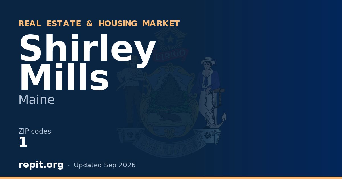 Shirley Mills, ME real estate and housing market — 1 ZIP code