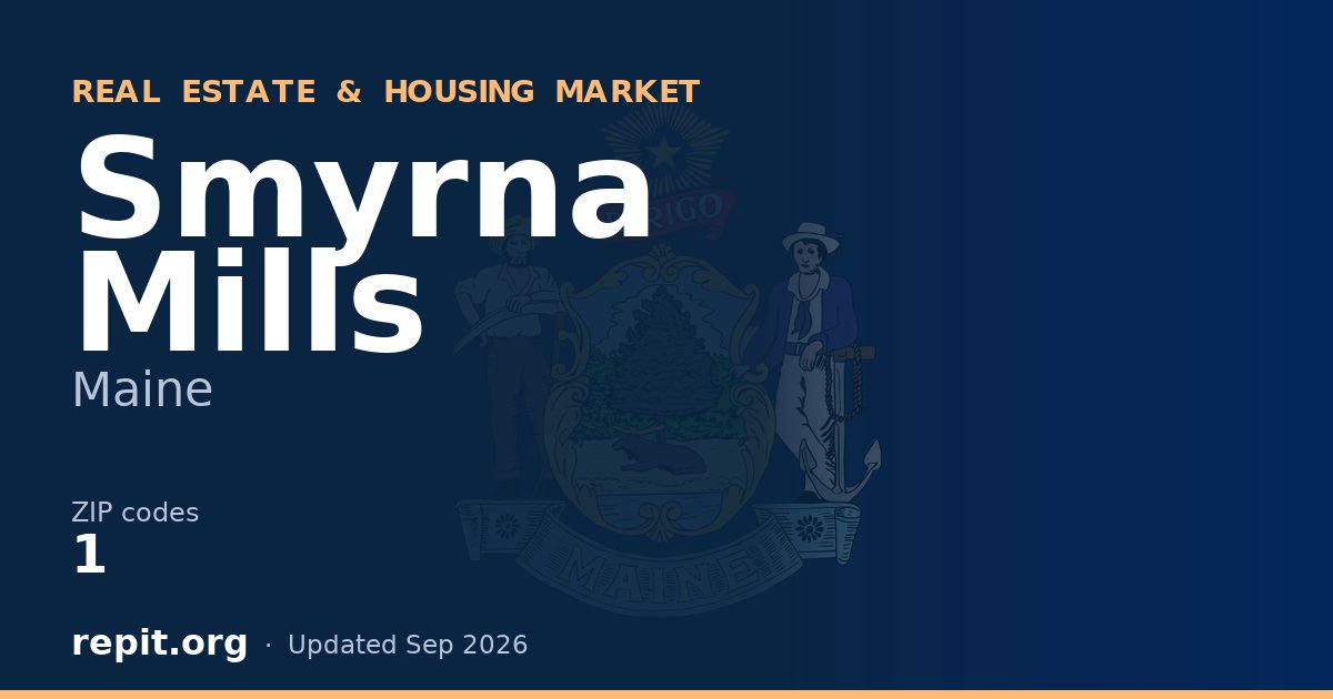 Smyrna Mills, ME real estate and housing market — 1 ZIP code