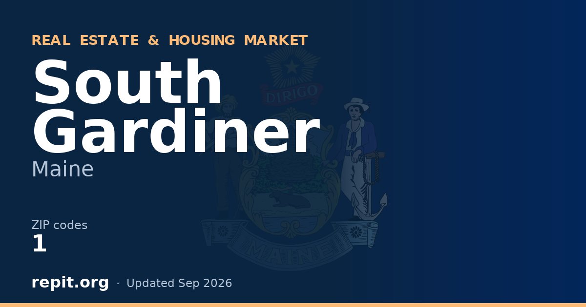 South Gardiner, ME real estate and housing market — 1 ZIP code