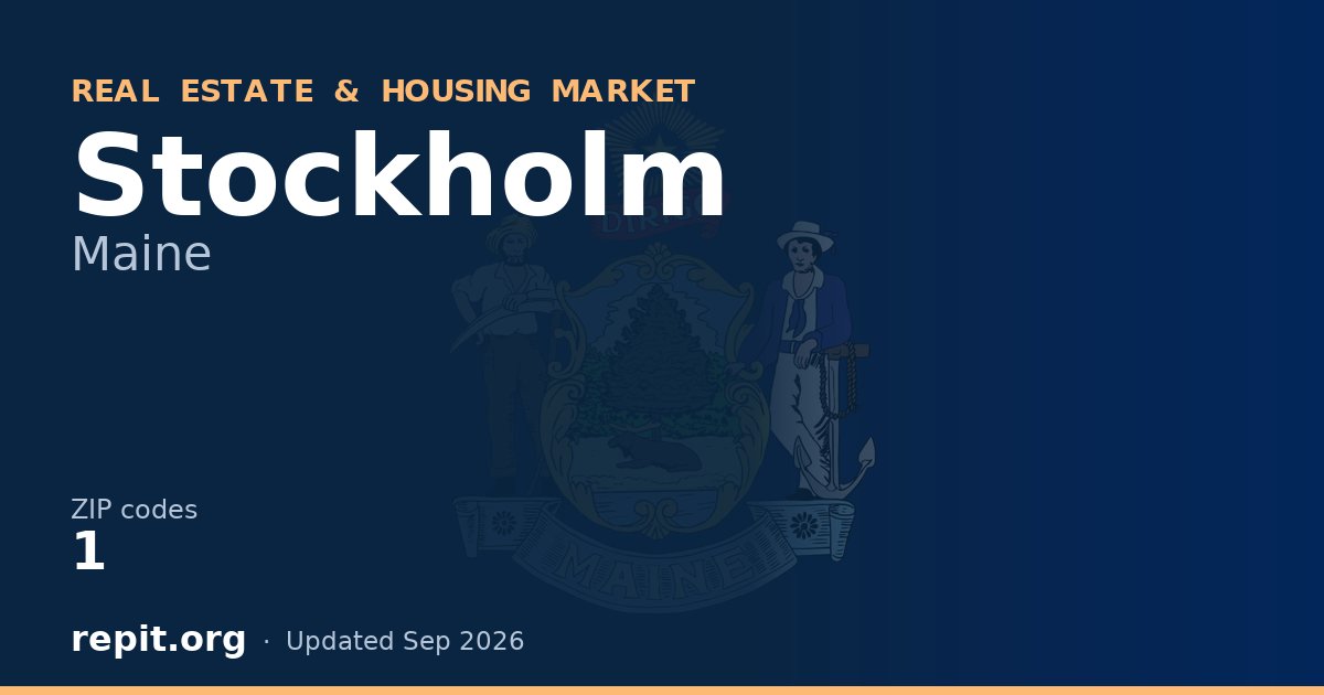 Stockholm, ME real estate and housing market — 1 ZIP code
